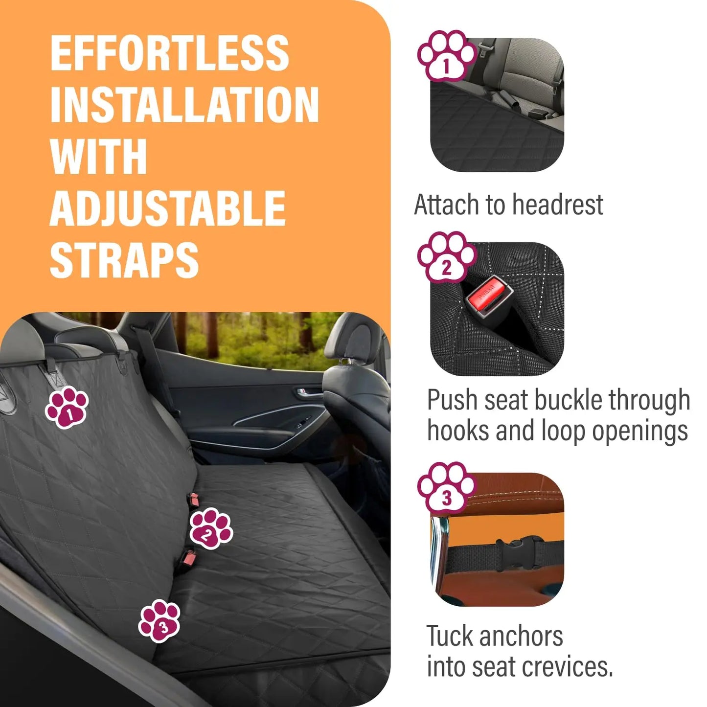 Guangdong Craft Of Weaving Quilted Dog Car Seat Cover Hammock Machine Washable
