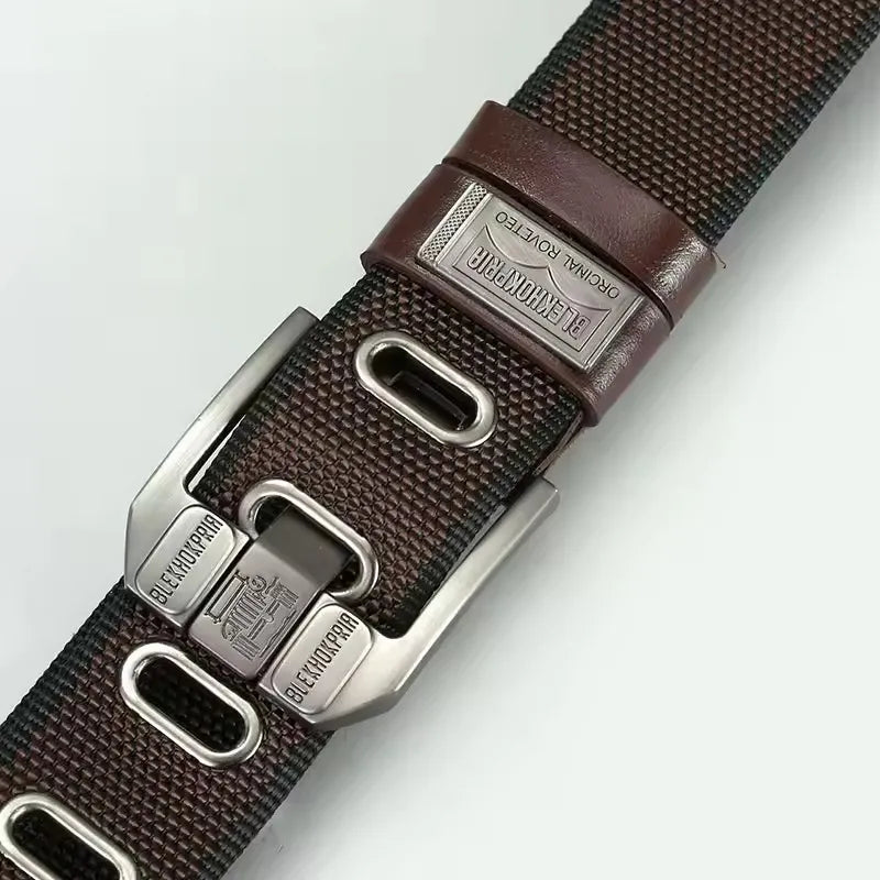 Casual Canvas Belt With Pin Buckle Mens Webbing Belt