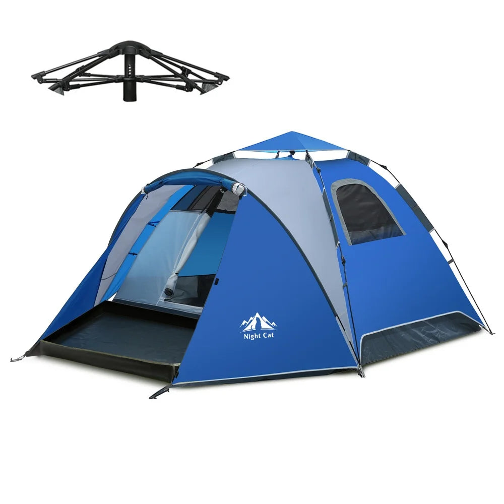 Night Cat Pop Up Tent Instant Setup Waterproof Camping Tent