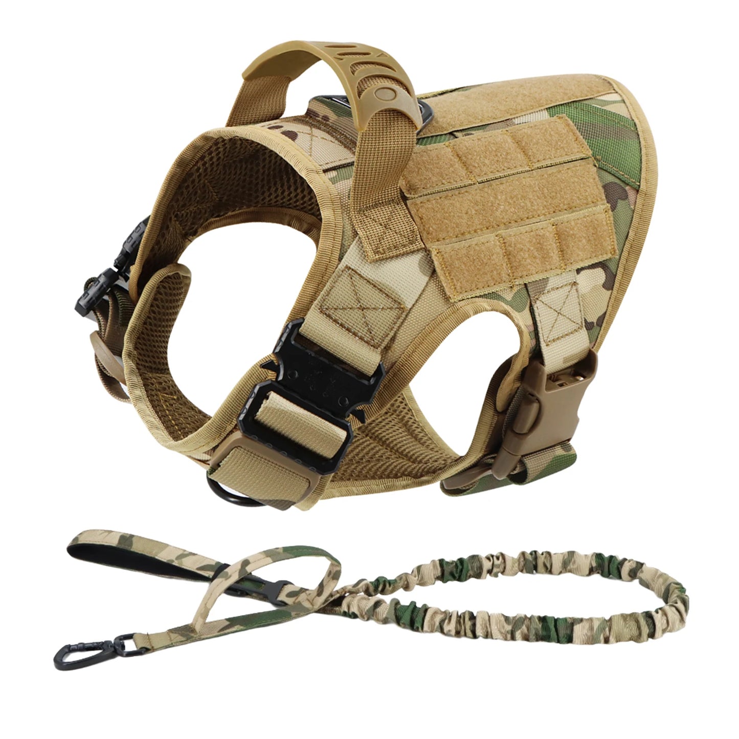 PETRAVEL CN Tactical Dog Harness Leash Set No Pull Training