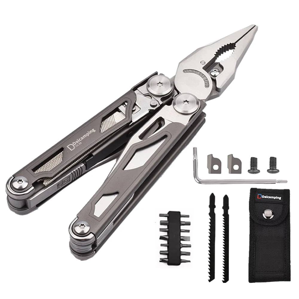 Daicamping DIY Multi Tool Folding Knife Clamp Pliers Multitool