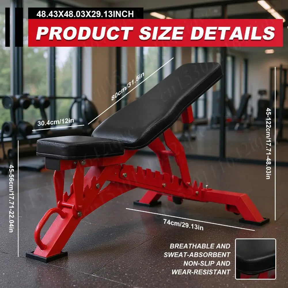 Shunmaii Fitness Equipment Adjustable Incline Decline Heavy Duty Bench
