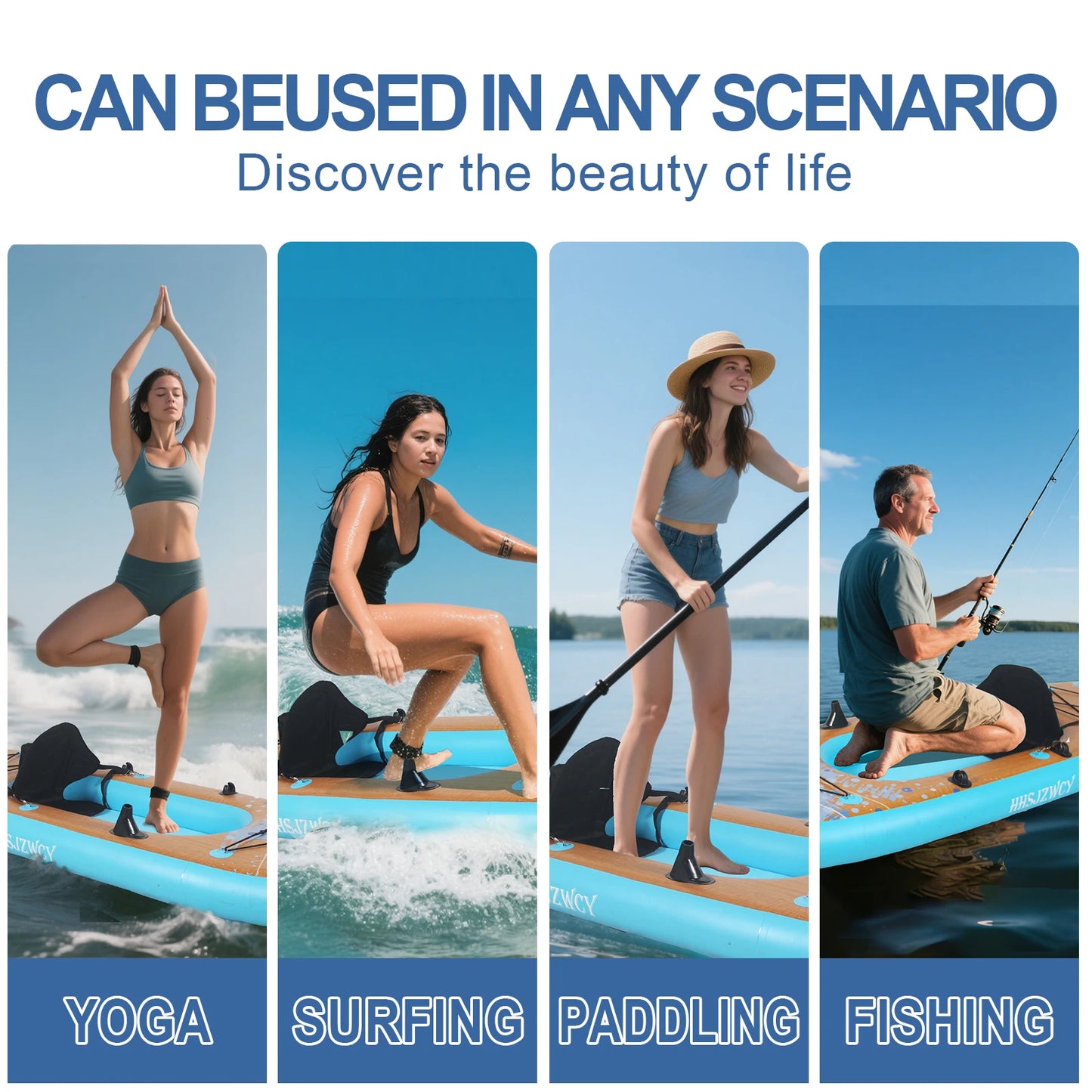 HHSJZWCY Inflatable Stand Up Paddle Board With Seat Kayak
