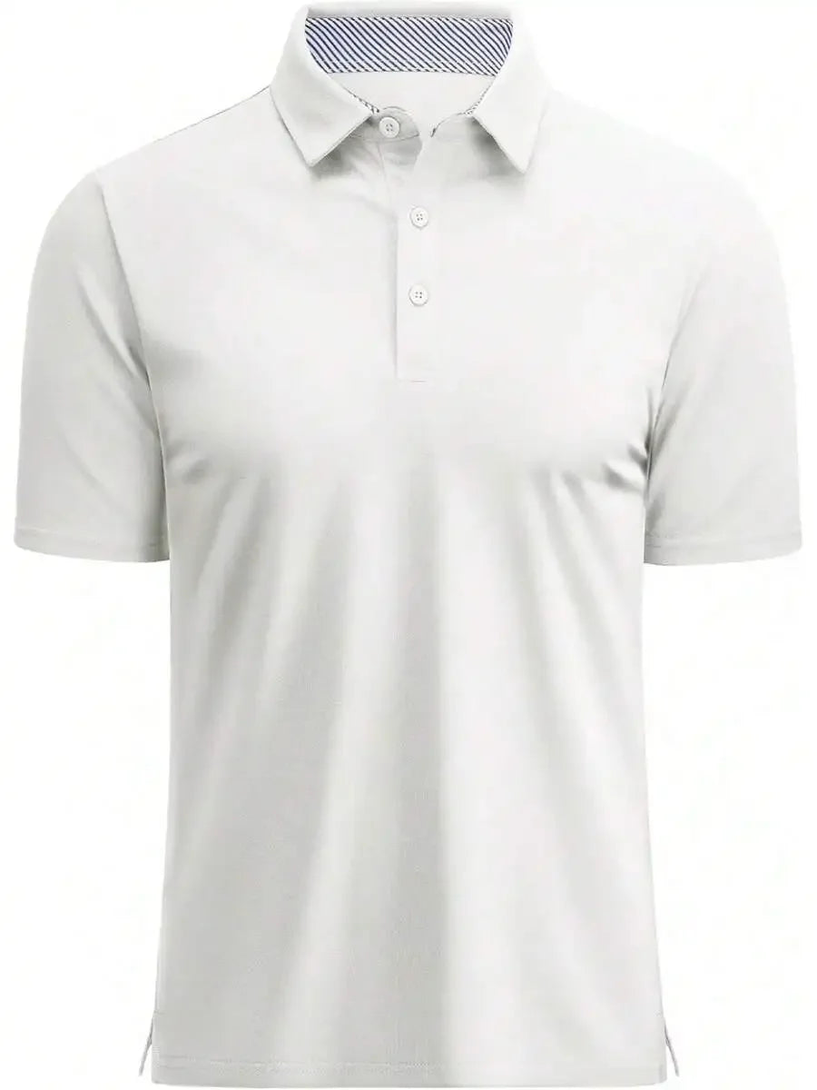 Men's Short Sleeve Cotton Pique Golf Shirt Classic Fit