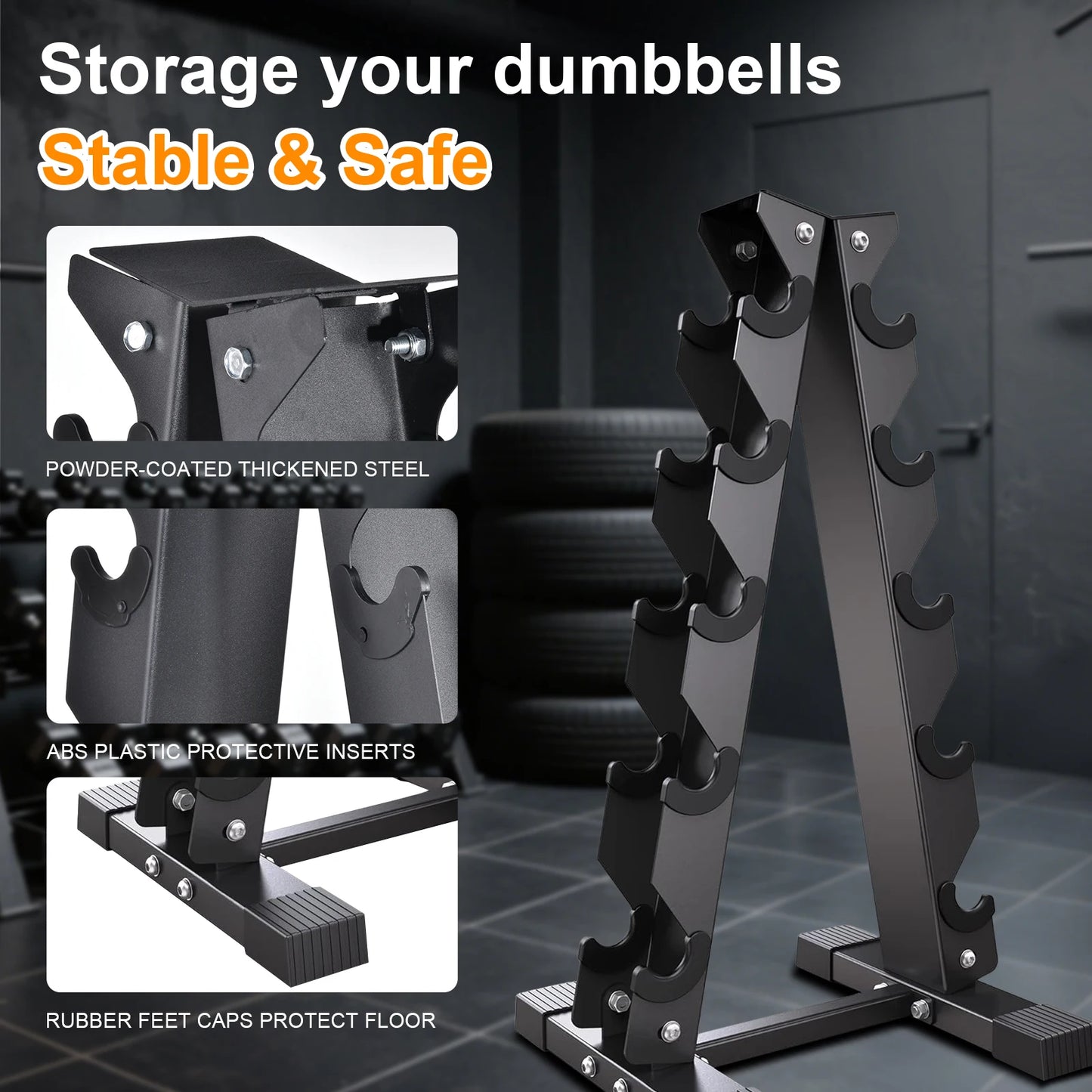 Dumbbell Rack Stand A Frame For Home Gym 500 Lbs Capacity