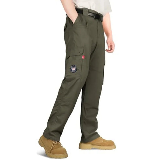 BOCOMAL Flame Resistant Cargo Pants For Men Durable Workwear