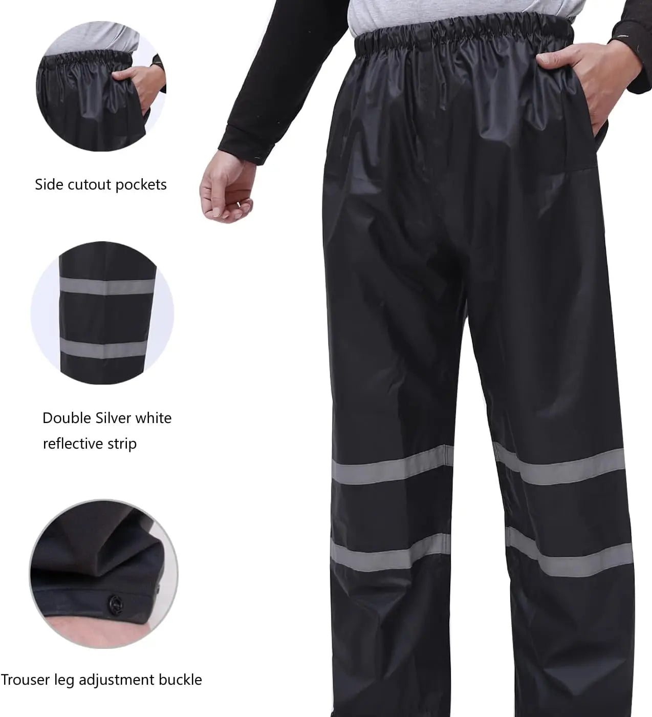 Waterproof Rain Suit For Men And Women Outdoor Hiking Fishing Reflective Gear