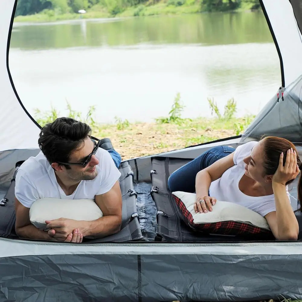 Lightweight Portable Camping Cot With Zipper Closure Carry Bag 225lbs