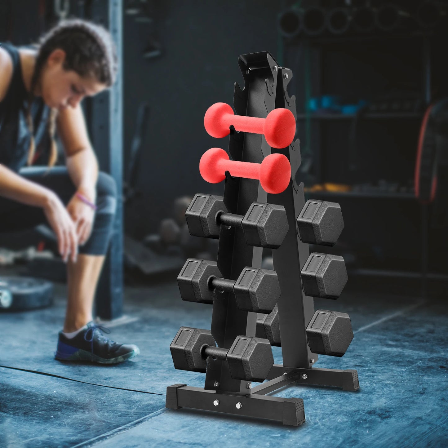 Bymaocar Dumbbell Rack Storage Bracket Stand Load Bearing 660 Lbs