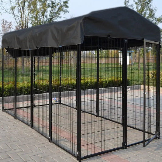 Oversized Outdoor Dog Kennel With Anti UV Waterproof Cover
