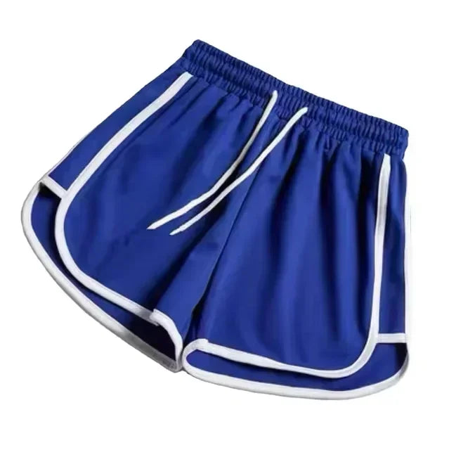Striped Women's Sports Shorts Korean Casual Summer Wide-Leg