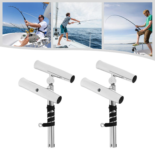 Adjustable Double Angle Stainless Steel Fishing Rod Holder for Boats