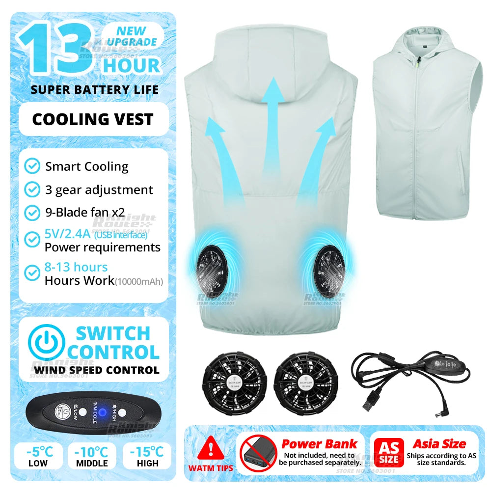 NONECN Wearable Cooling Vest With Fan For High Temperature Work
