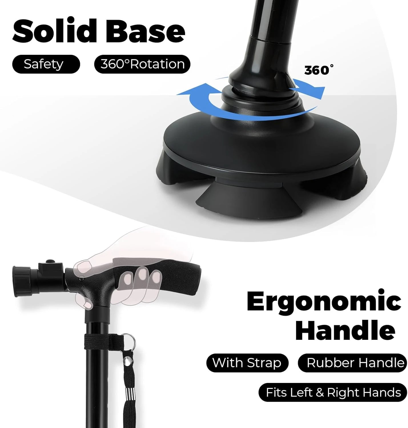 LED Light Folding Walking Cane For Seniors And Adults