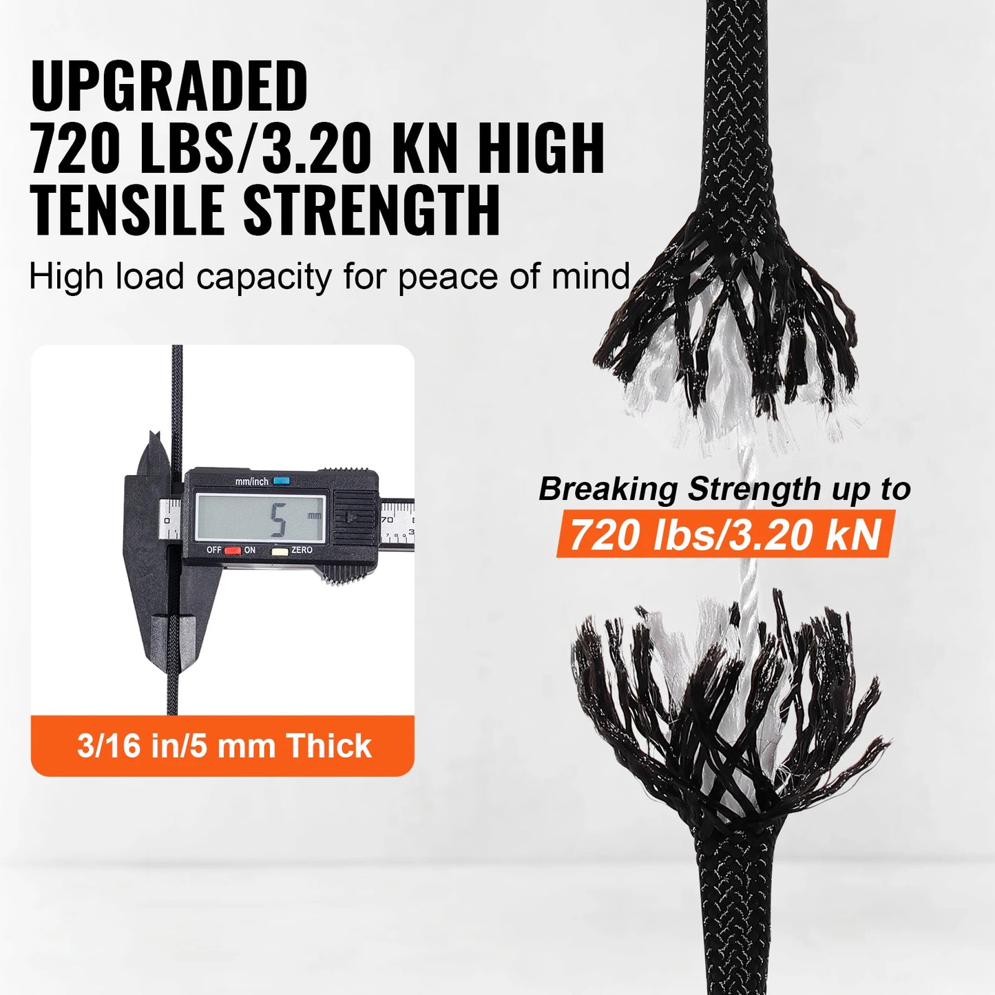 SucceBuy Nylon Cord Multi-Purpose Rope for Outdoor and Emergency
