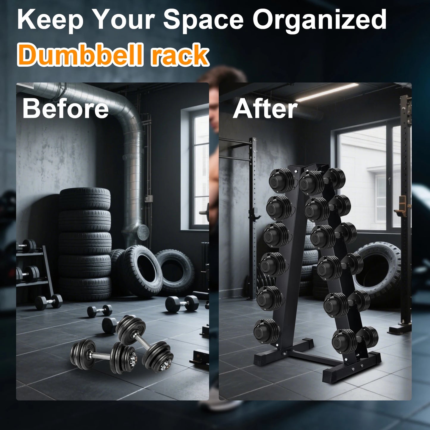 Dumbbell Rack Stand A Frame For Home Gym 500 Lbs Capacity