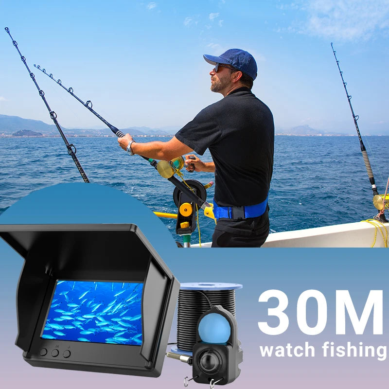IP68 Waterproof Underwater Fishing Camera With Monitor And Depth Finder