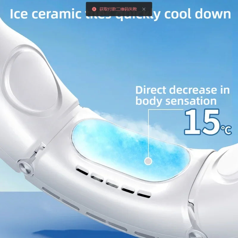 CREAROMA Neck Hanging Fan With TEC Semiconductor Cooling, LED Display, Quiet