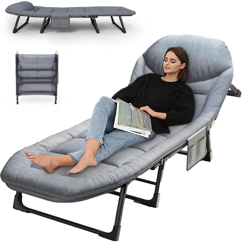 Heavy Duty Portable Camping Cot With Mattress All Weather