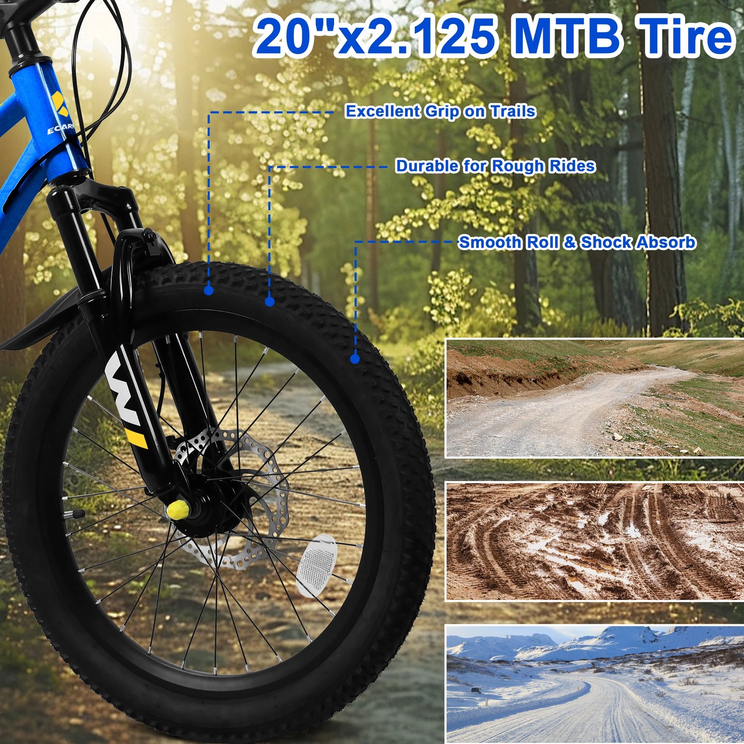 Mountain Kids Bike Front Suspension 7 Speed