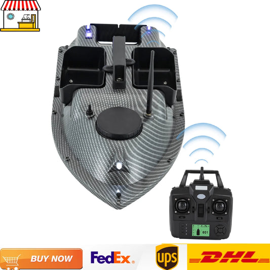 Rechargeable GPS Fishing Bait Boat With Dual 5200mAh Batteries