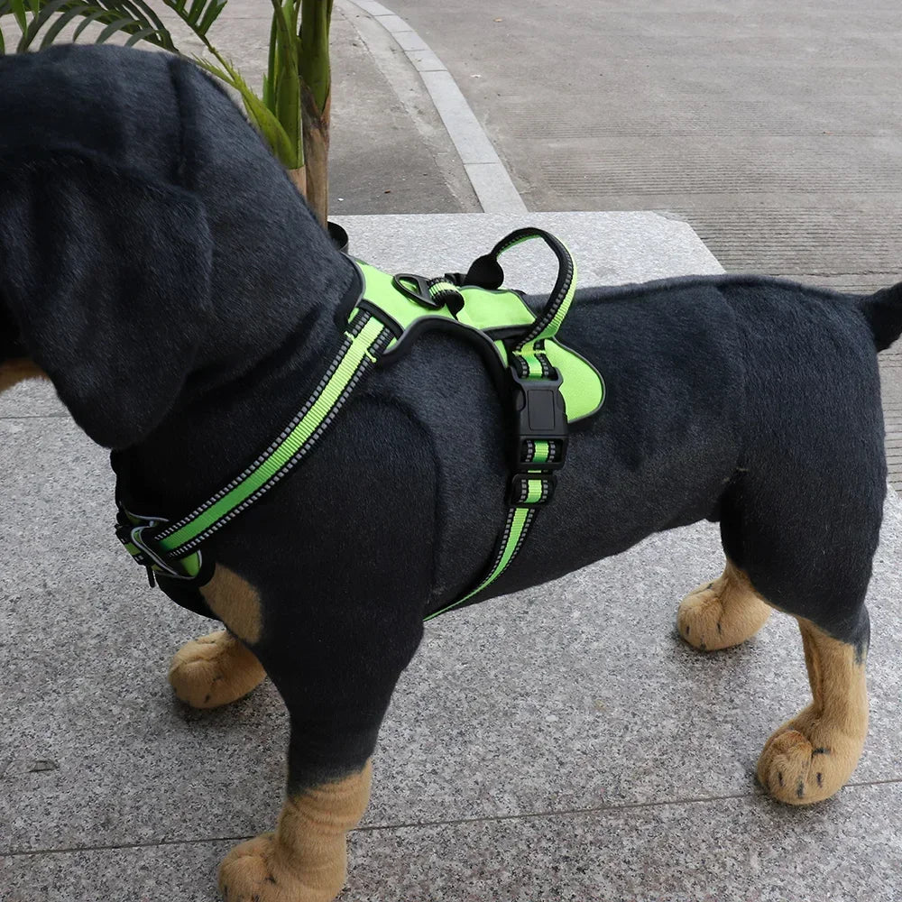 None CN Adjustable Nylon Dog Harness Reflective Soft Breathable No Pull