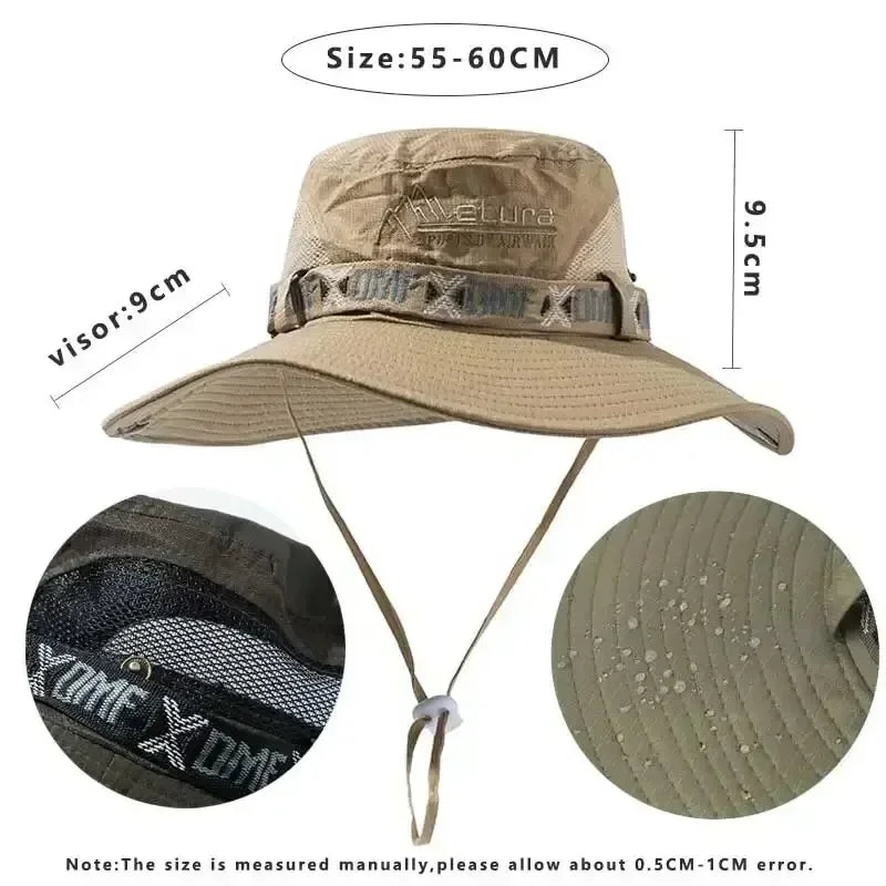 Unisex UV Protection Outdoor Bucket Hat With Wide Brim