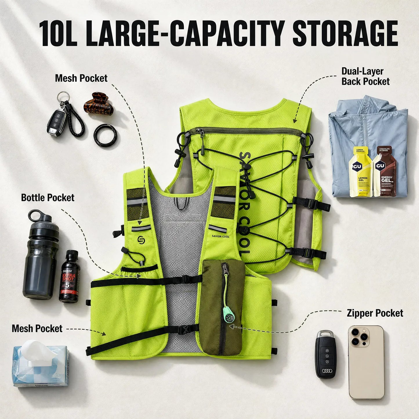 Snow Deer Outdoors Cooling Vest With Built In Water Bladder