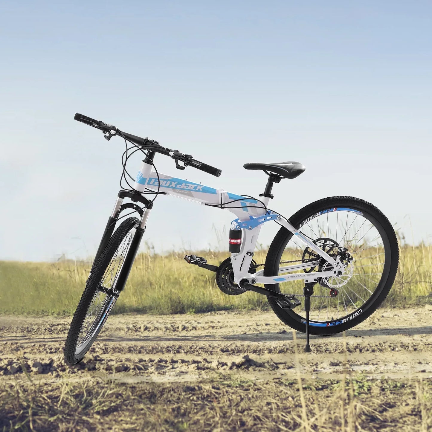 Foldable Mountain Bike For Men With 21-Speed Disc Brakes