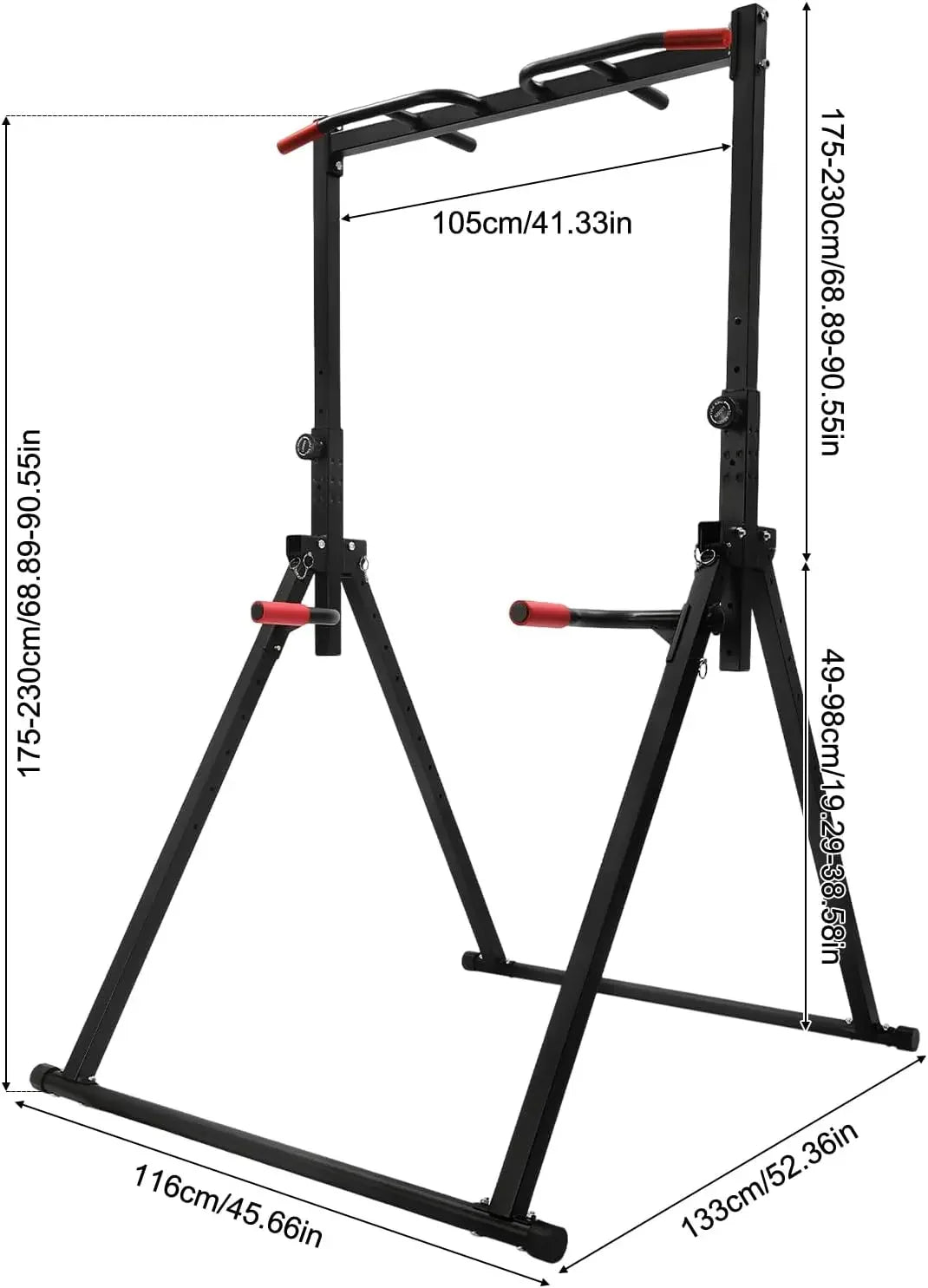Foldable Power Tower Dip Station for Home Gym Training
