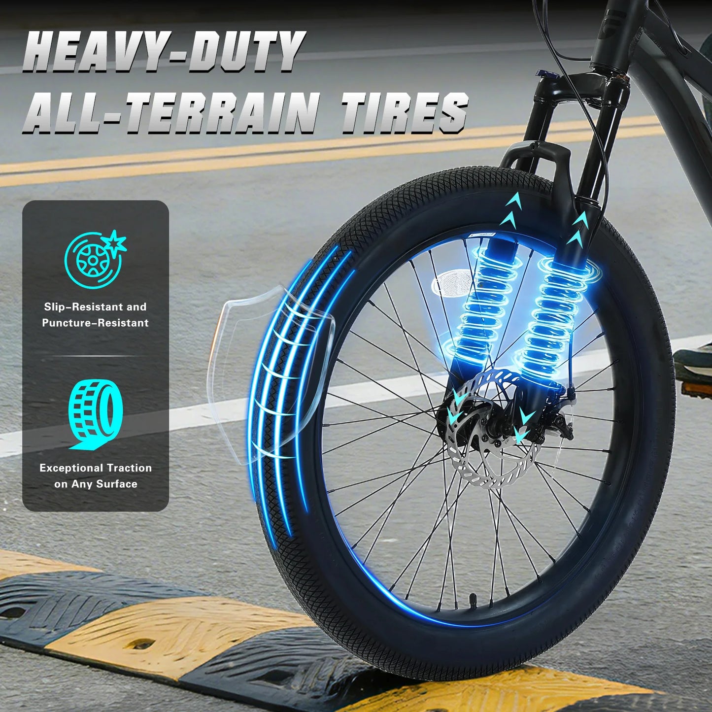 Spatial Fat Tire Mountain Bike 8Speed Aluminum Frame Disc Brakes