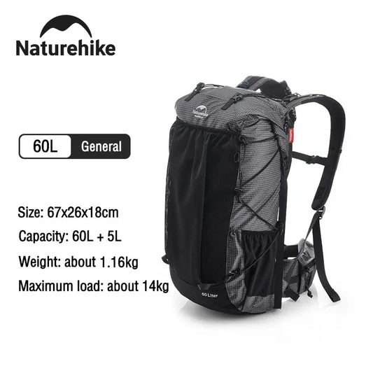 Naturehike Waterproof Mountain Backpack With Rain Cover For Hiking Trips