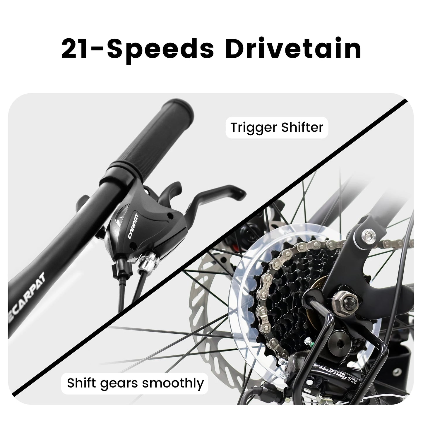 Ecarpat Dual Full Suspension Mountain Bike Unisex All Terrain Ride