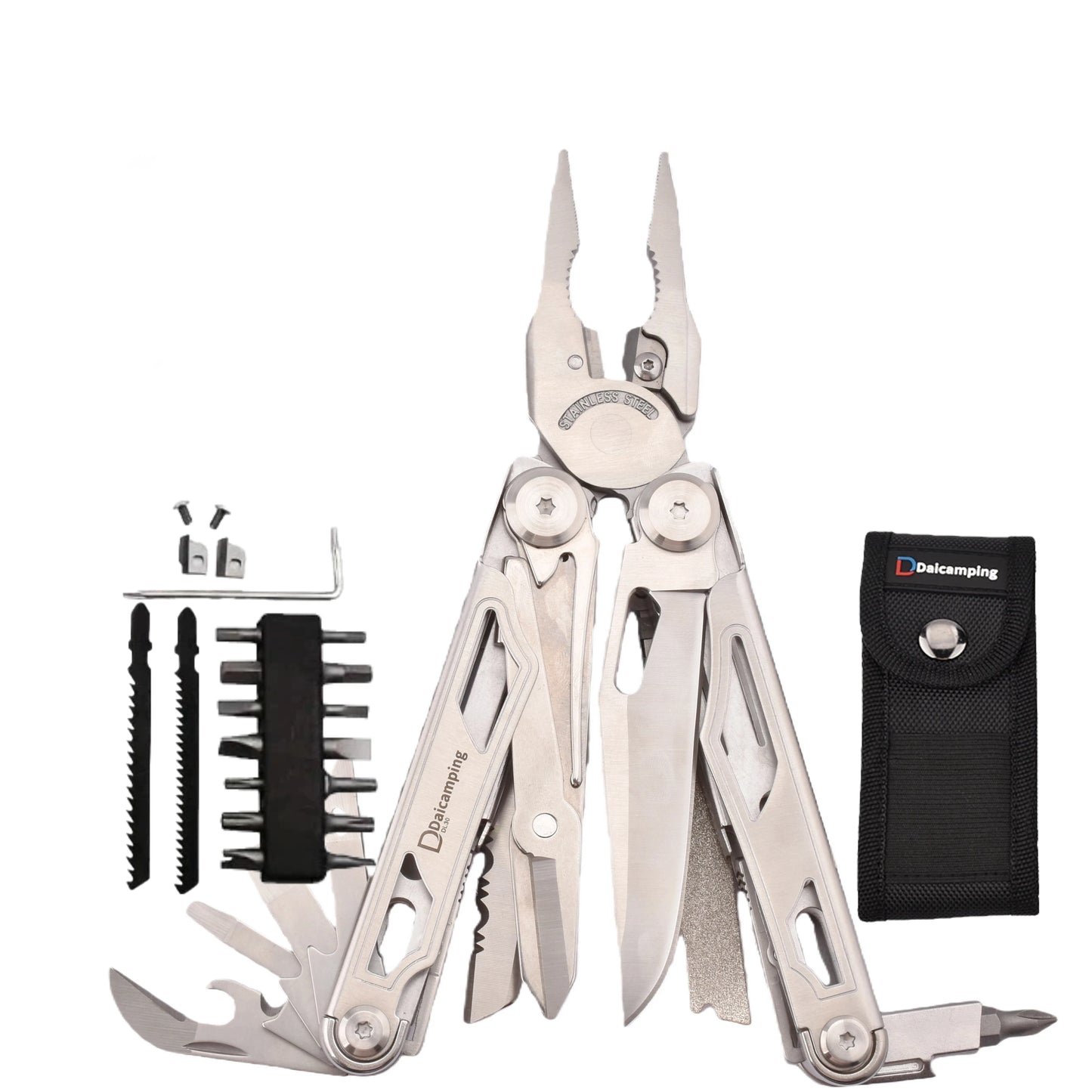 Daicamping DIY Multi Tool Folding Knife Clamp Pliers Multitool