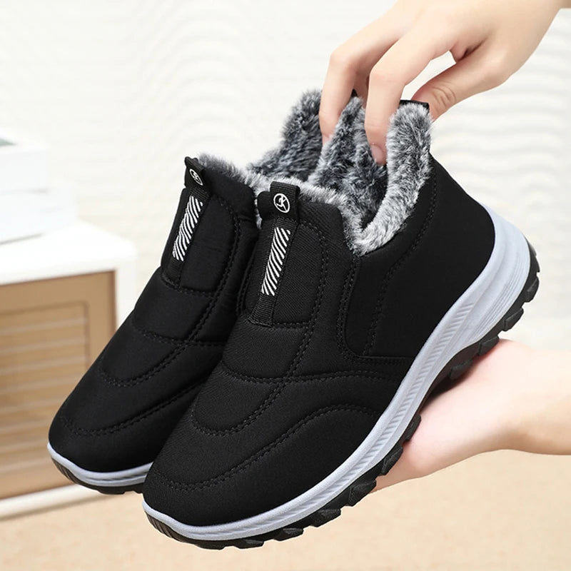 NQYW Winter Women Ankle Snow Boots Warm Fur