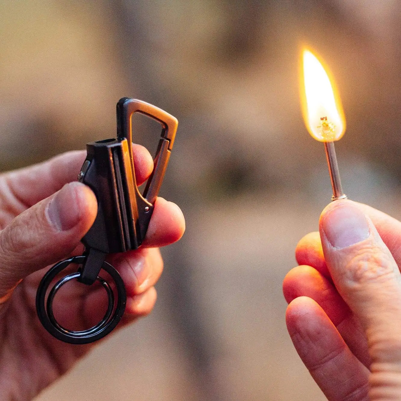 Reusable Fire Starter And Bottle Opener Keychain For Camping And Emergencies
