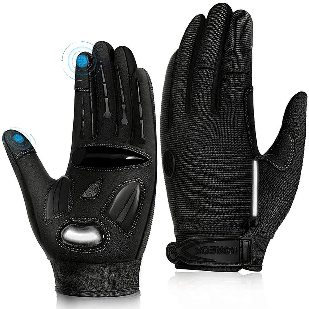 MOREOK Racing Gloves Motocross Breathable Non Slip MTB Cycling Touch Screen