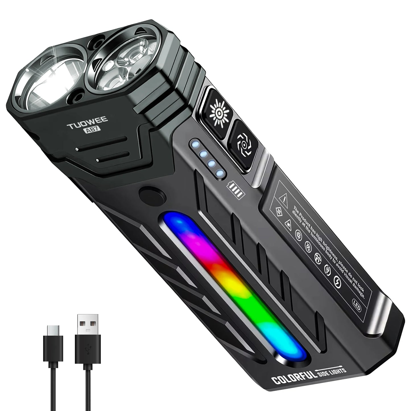 5000LM Rechargeable Magnetic LED Flashlight With 55 Modes