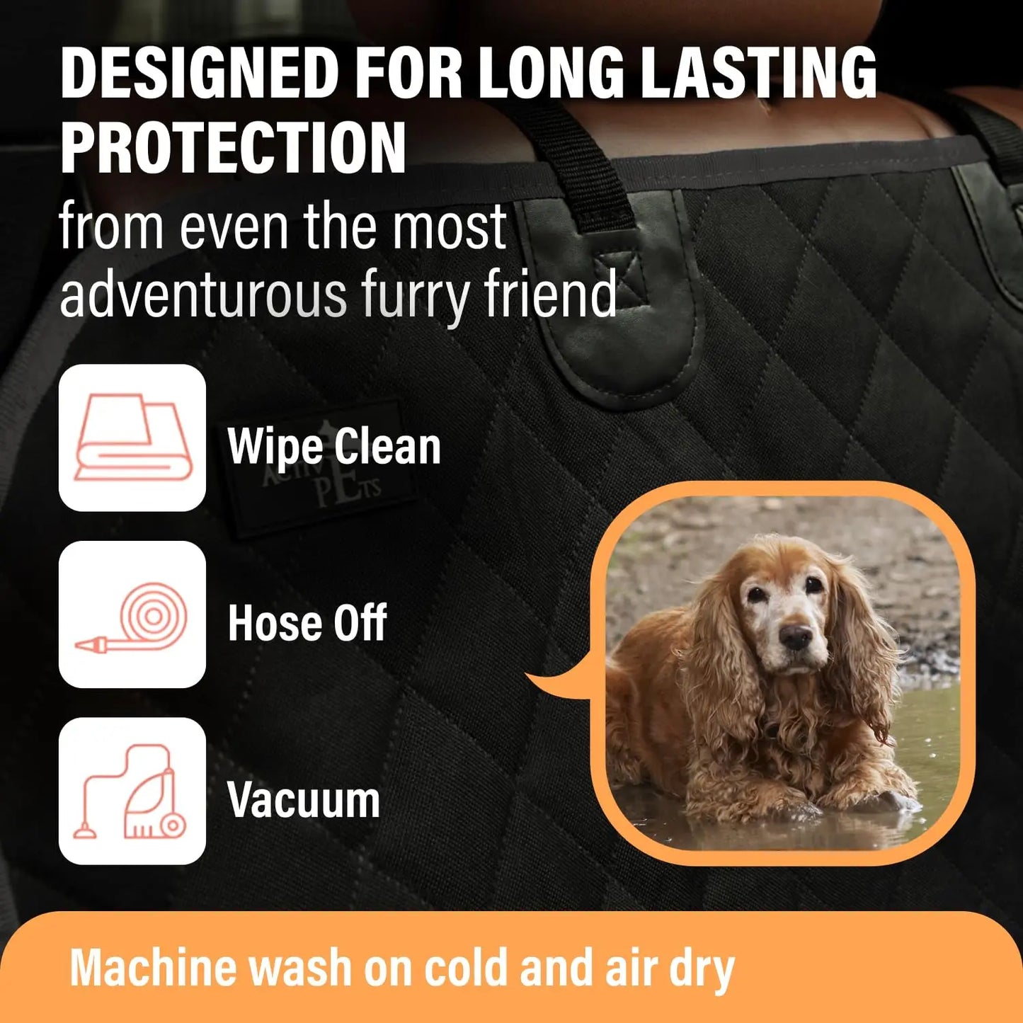 Guangdong Craft Of Weaving Quilted Dog Car Seat Cover Hammock Machine Washable