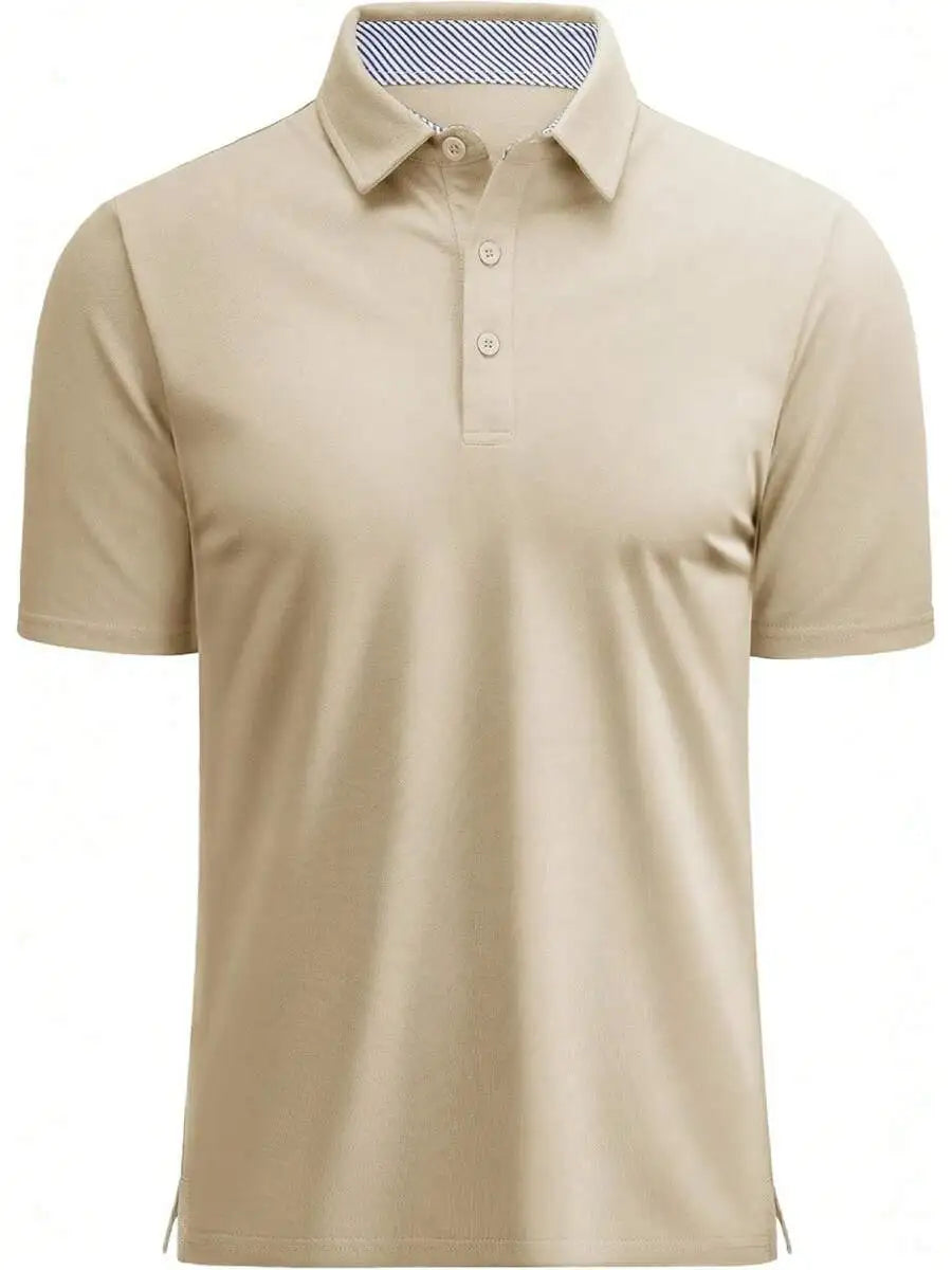 Men's Short Sleeve Cotton Pique Golf Shirt Classic Fit