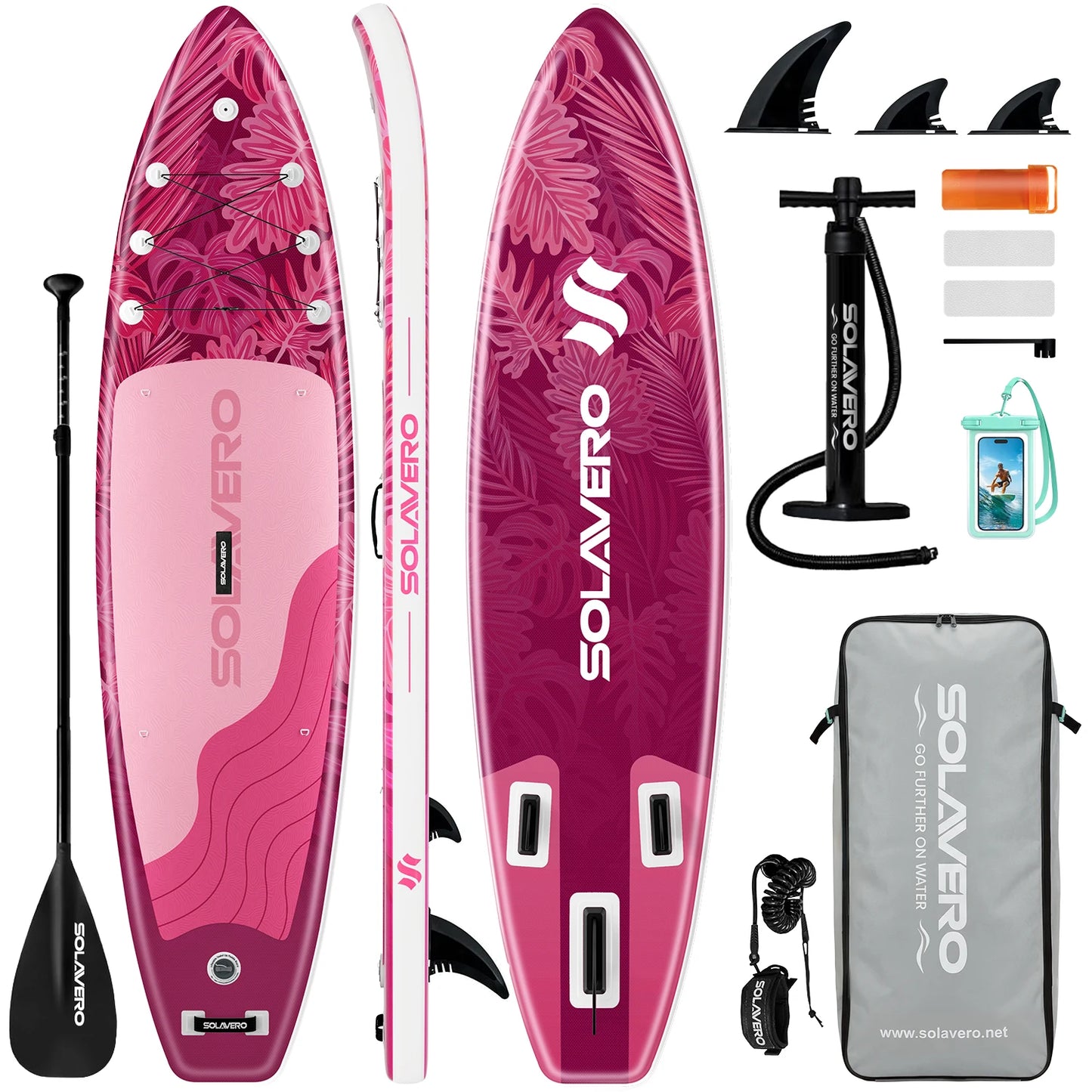 Inflatable SUP Board With Accessories And Adjustable Paddle