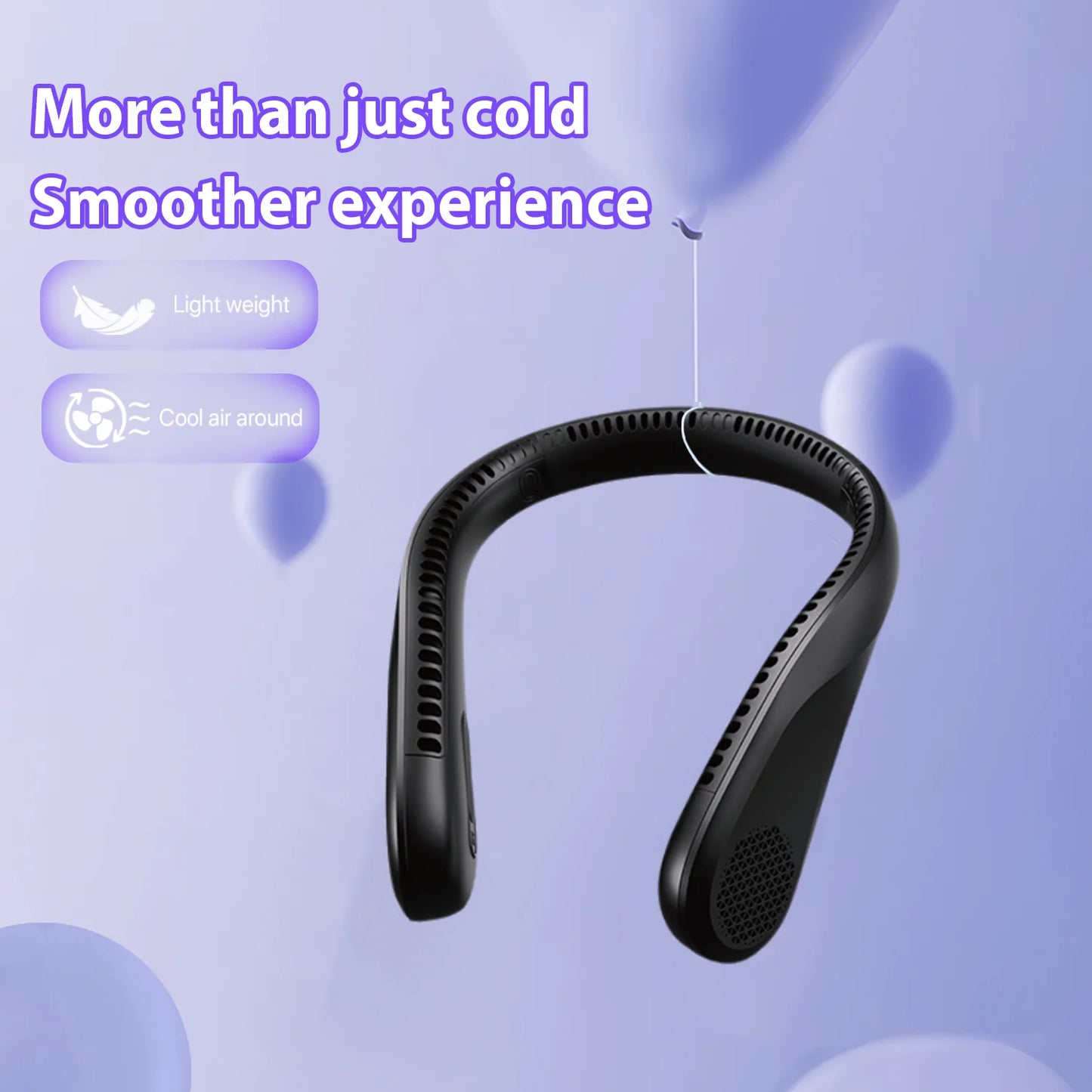 Portable Neck Fan Rechargeable USB Bladeless Hands Free Cooling
