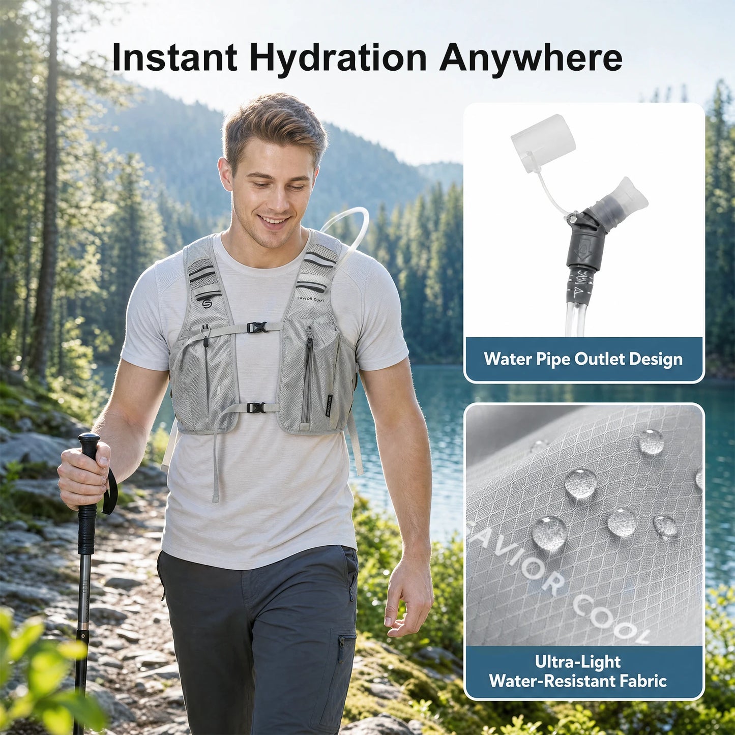 Snow Deer Outdoors Cooling Vest With Built In Water Bladder