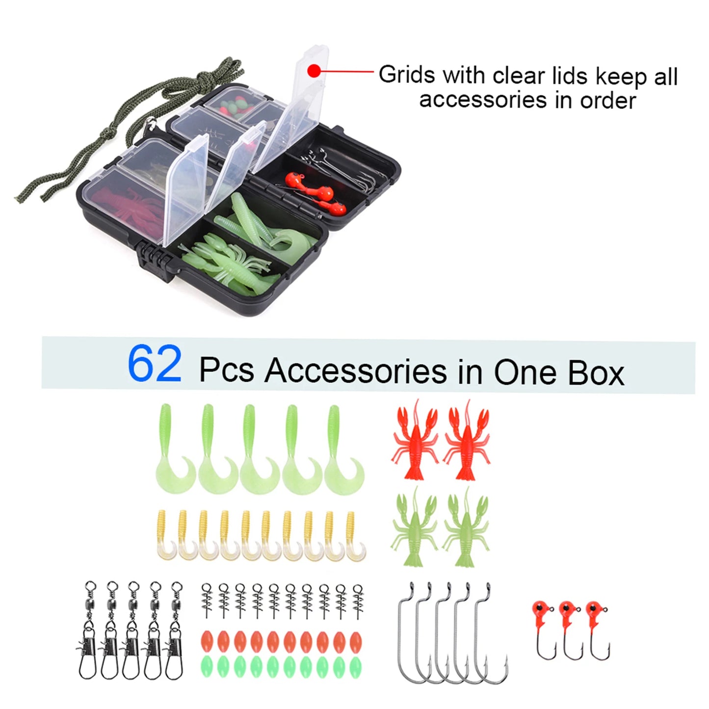 Telescopic Fishing Rod Reel Combo Full Kit With Spinning Lures