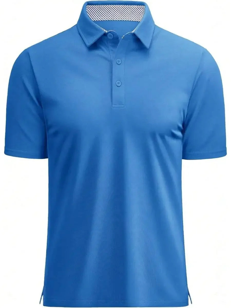 Men's Short Sleeve Cotton Pique Golf Shirt Classic Fit