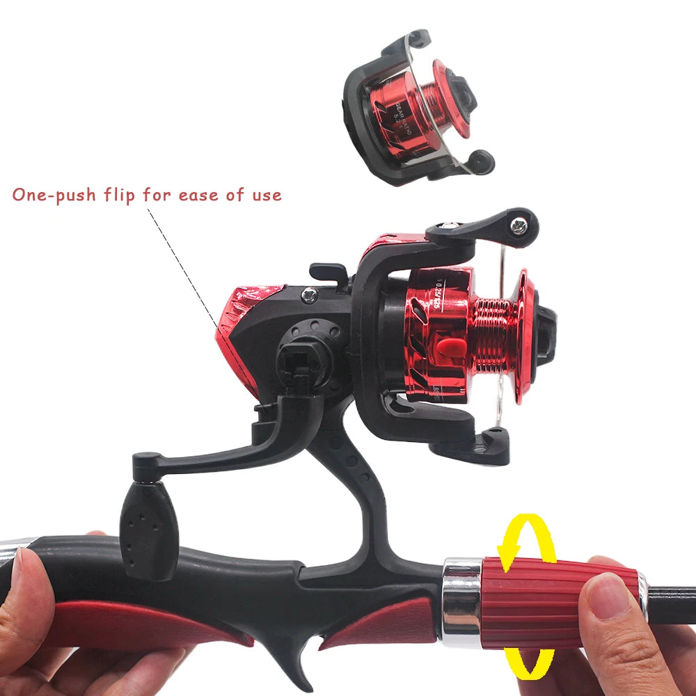 Kids Telescopic Fishing Rod Set With Spinning Reel And Lures