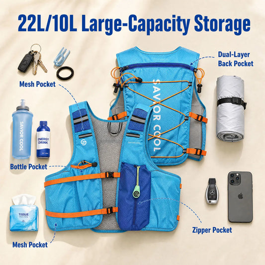 Snow Deer Outdoors Cooling Vest With Built In Water Bladder