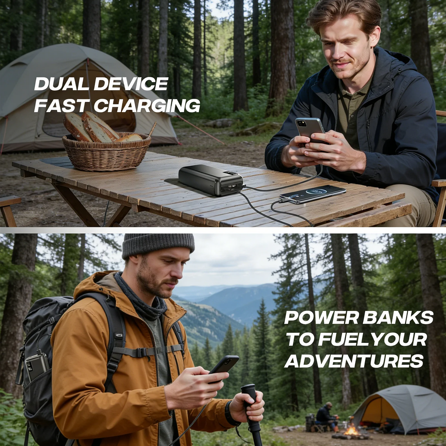 Hganus 50000mAh Power Bank 23W Fast Charge Outdoor Use