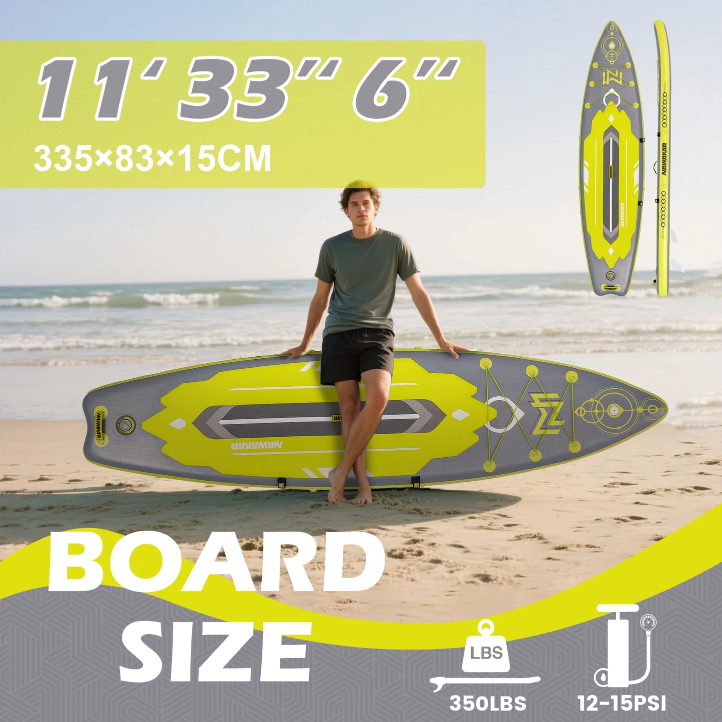 Inflatable Surfboard Hydrofoil Paddle Board For Water Sports Beginners