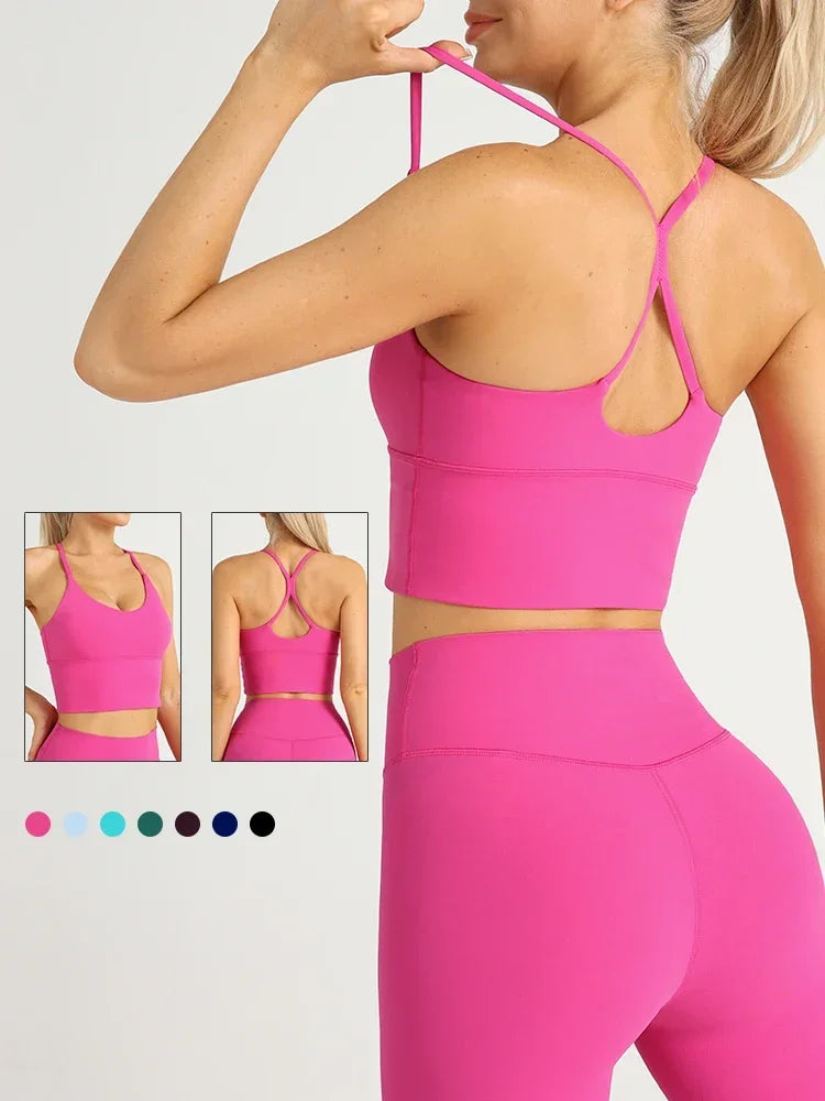 COZOKCN Cross Back Y Shape Sports Bra For Women Yoga